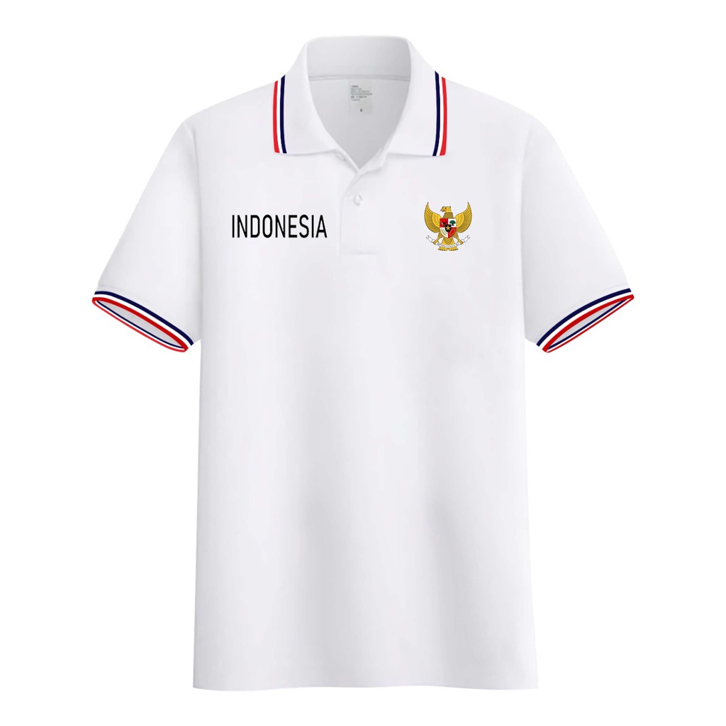 Kaos Kerah Pria Logo Garuda INDONESIA / Polo List Garuda INDONESIA