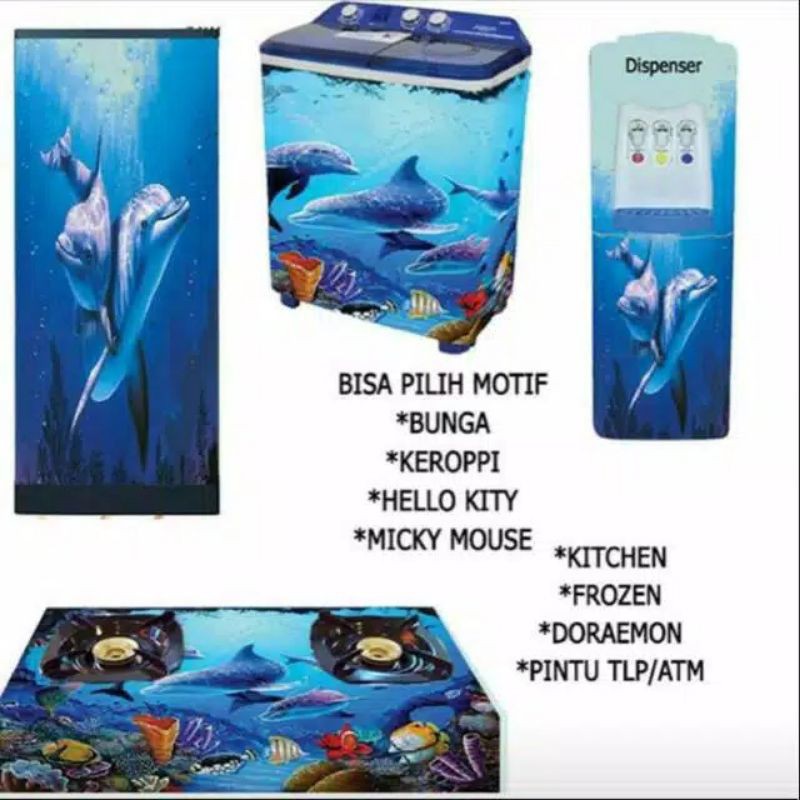 

1 set stiker motif lumba-lumba