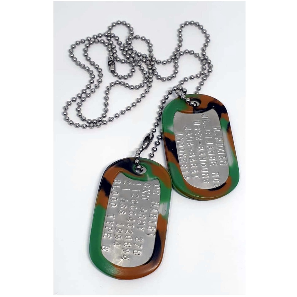 kalung army kalung tentara kalung custome kalung dogtag USA double plate