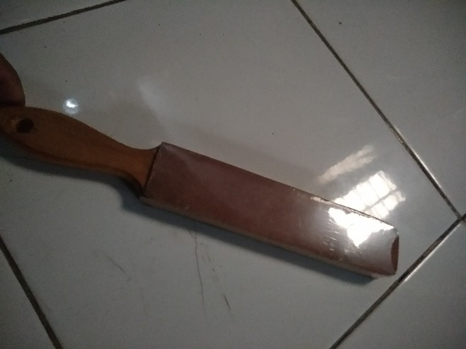 Stroping Kulit Dua Sisi, Pengasah Pisau, Asahan Kulit Sapi, Stroping Kulit Sapi