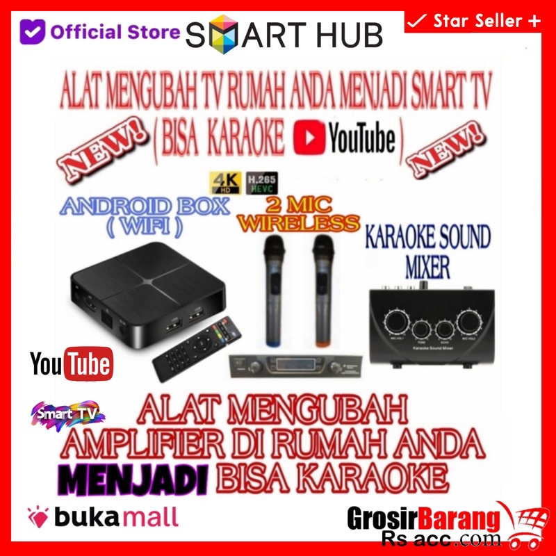 Tv Android Box Wifi Mixer 2 Mic Wireless Alat Karaoke Di Youtube