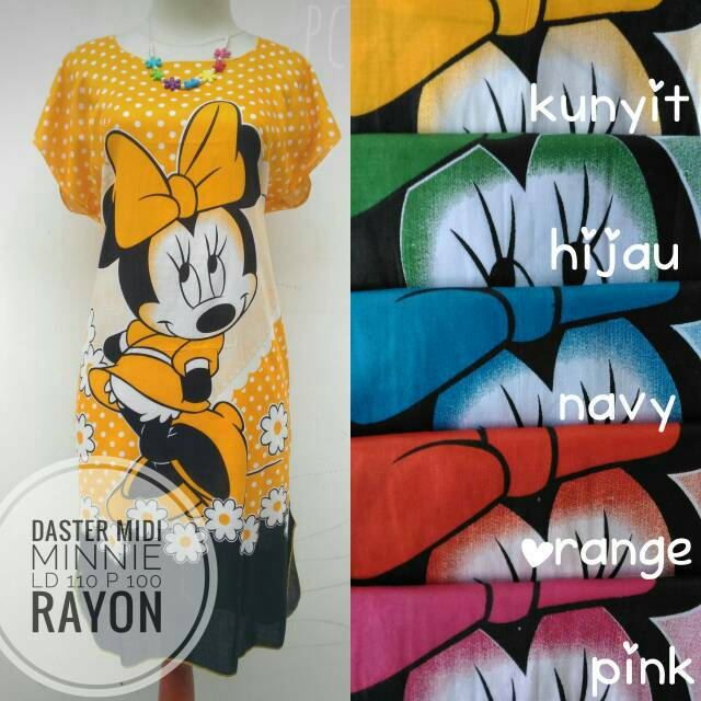 Daster Midi Motif Lucu Karakter Kartun