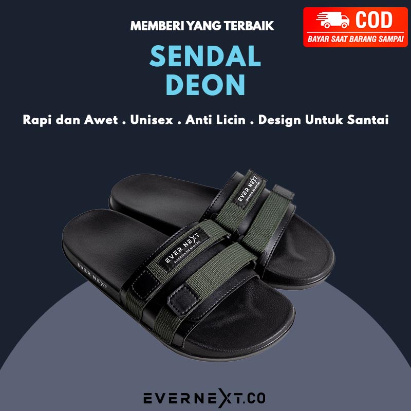 Sendal DEON Sandal Selop Jepit Cowok Anti Licin Pria Outdoor Jalan Kantoran Anak Laki Laki Premium