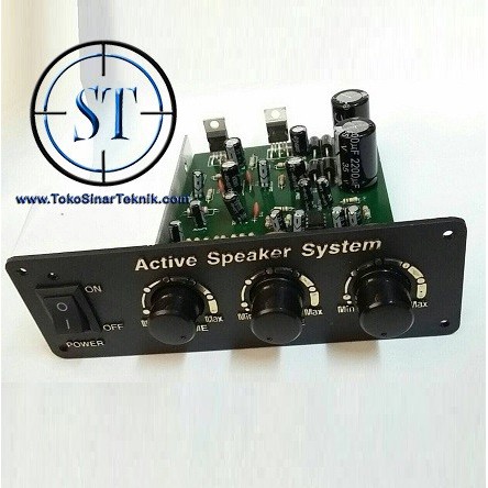 KIT Modul ACTIVE MODULE SPEAKER  Power Aktif Potensio 3Pin Tone Control Treeble Bass  UN-TDA 2030