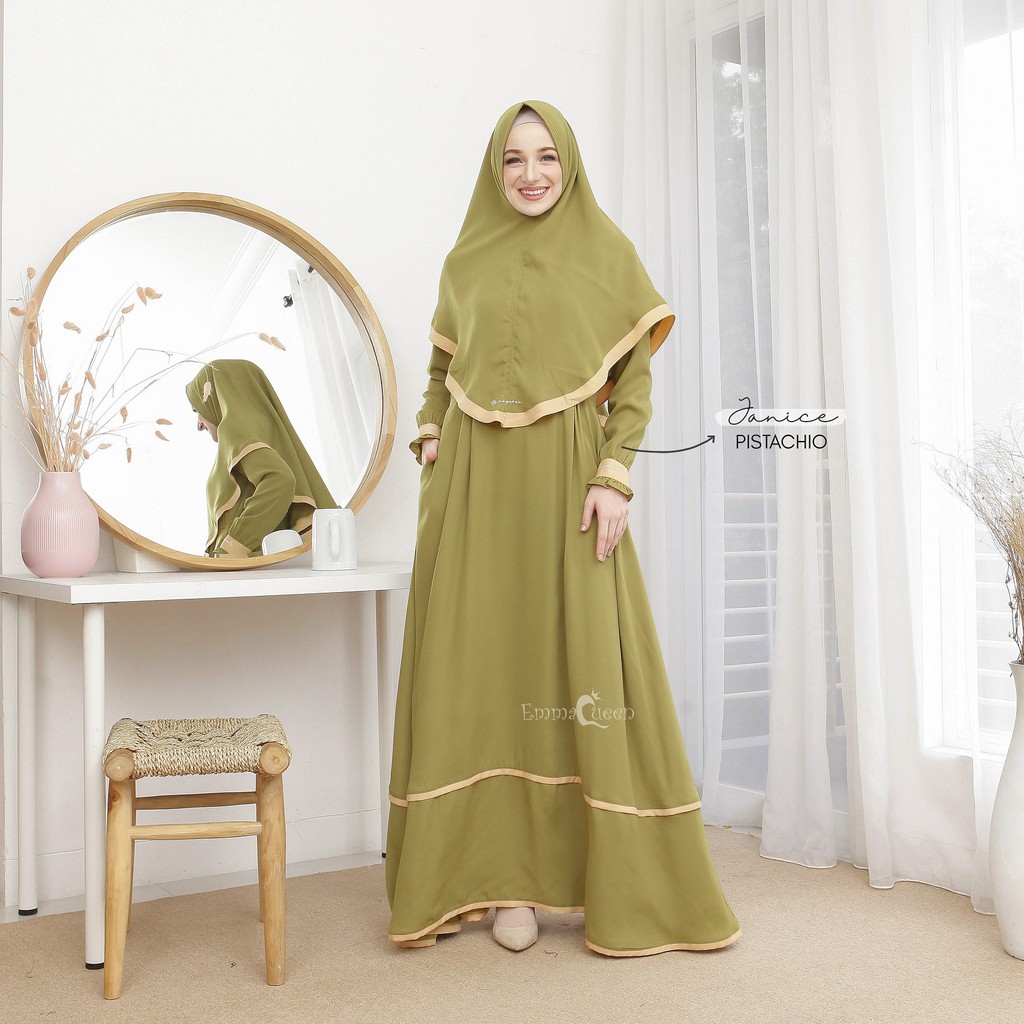 EmmaQueen - Set Dress Muslim Janice-Pistachio