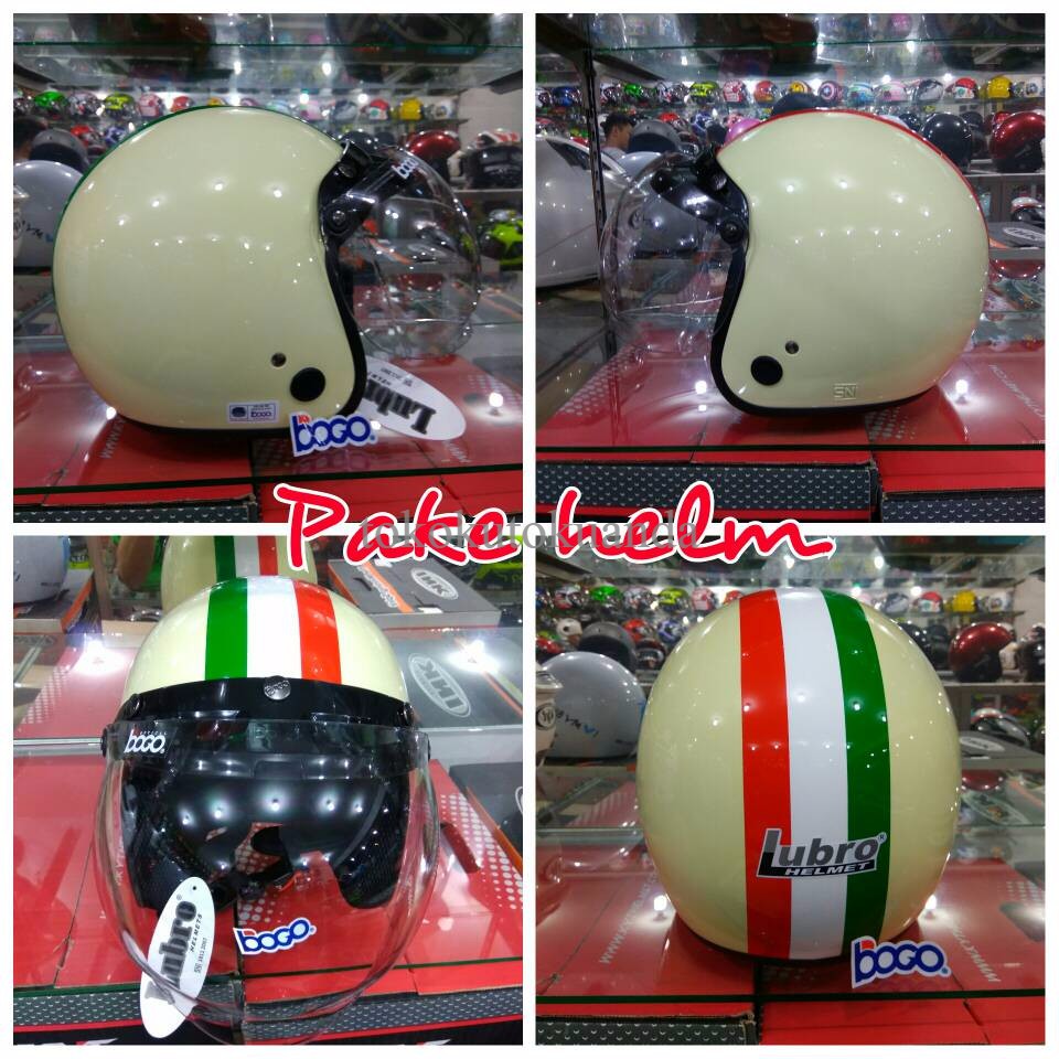 HELM BOGO HELM RETRO LUBRO ITALY CREAM