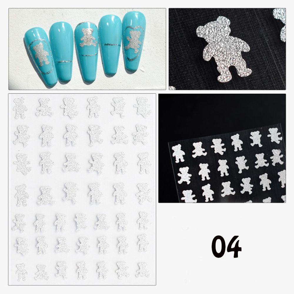 Preva 3D Stiker Kuku Perekat Baru Decals Shiny Star Bear