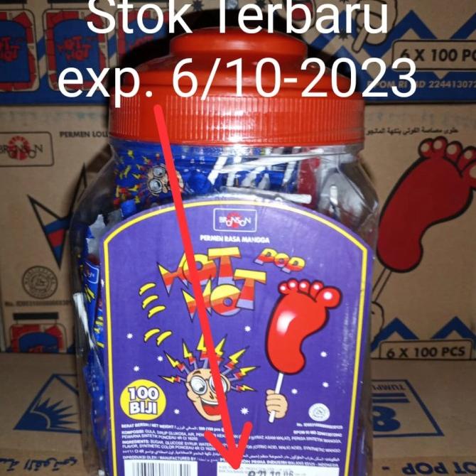 

Cuci Gudang Awal Tahun PERMEN KAKI HOT POP rasa Mangga FREE Toples Cuci Gudang Awal Tahun