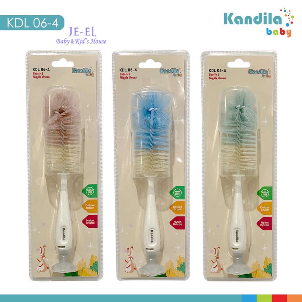 Kandila Baby Bottle &amp; Nipple Brush  KDL06-4 / Brush pembersih botol susu