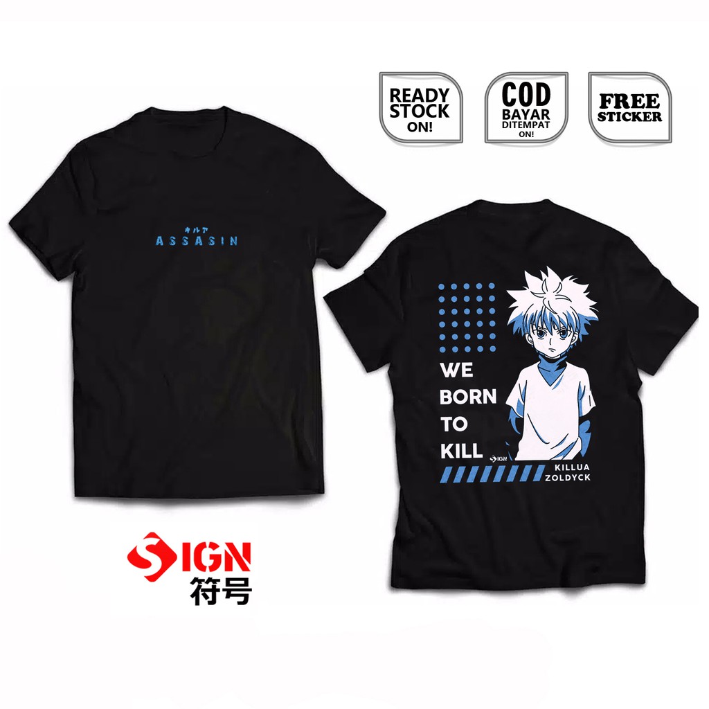 Kaos KILLUA ZOLDYCK HUNTER X HUNTER GON FREECSS ASSASIN ANIME MANGA KARTUN JEPANG ANIME  CULTUR SIGN