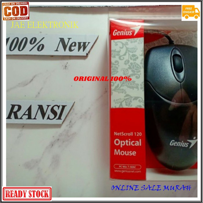 G508 GENIUS MOUSE USB KABEL ORIGINAL G508 WIRED CABLE OPTIKAL UNIVERSAL MULTI FUNGSI G508   cable 1.8 USB  Mouse Genius Net Scroll  Spesifikasi:  - Barang Baru 100% - Laser optik warna merah - Resolusi 800 dpi - Konektifitas USB, wired/kabel - OS support