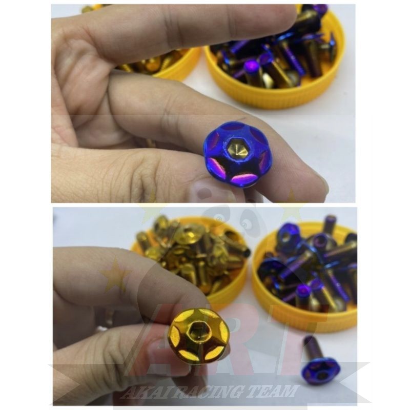 Baut Piringan Cakram Warna Gold Dan Two tone Universal Motor Mio Vario Nmax Scoopy Aerox Lexi Supra Jupiter