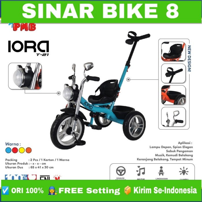 Sepeda Anak Roda Tiga IORA PMB T-21 Tricycle Anak