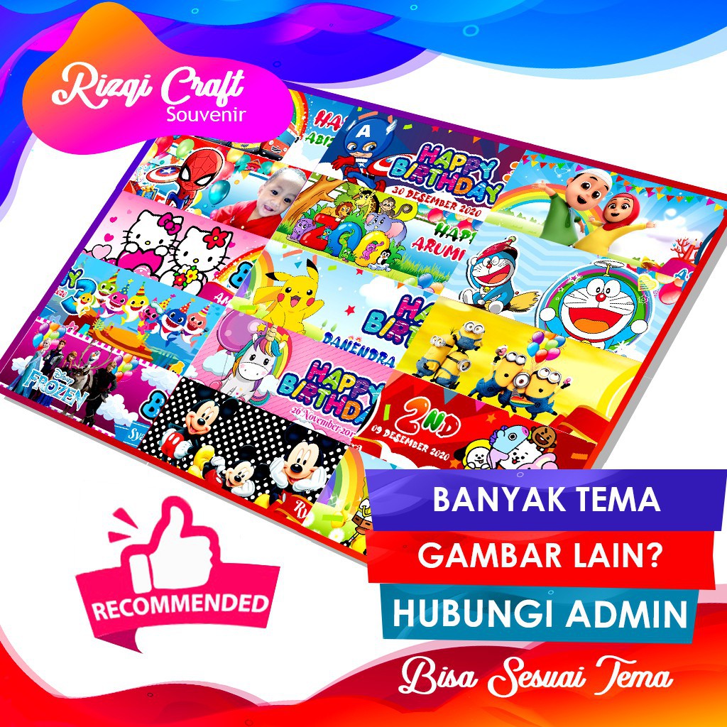 Custom Tas Label Snack Ultah Jajan Bingkisan Plastik Ulang Tahun-1