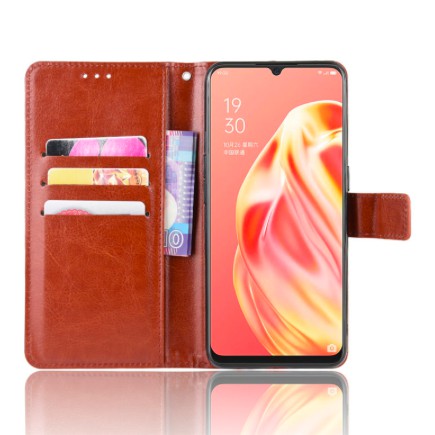 Casing Oppo A91 / F15 Flip Cover Wallet Leather Case