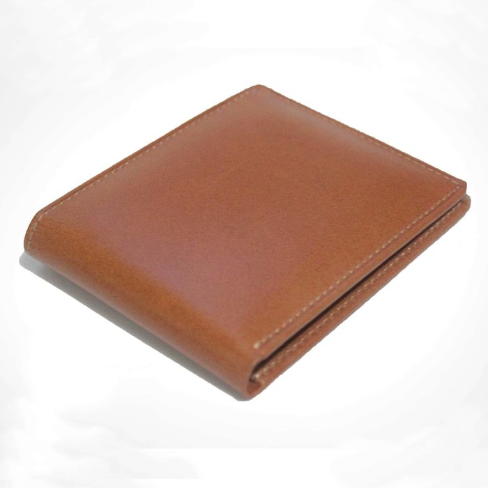 dompet pria cowo lipat kulit sapi asli warna tan - bifold wallet