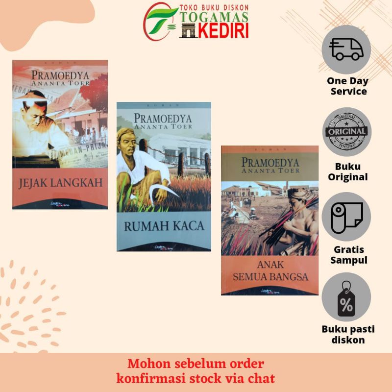 NOVEL PRAMOEDYA : JEJAK LANGKAH, RUMAH KACA, ANAK SEMUA BANGSA, GADIS PANTAI, DAN PANGGIL AKU KARTIN