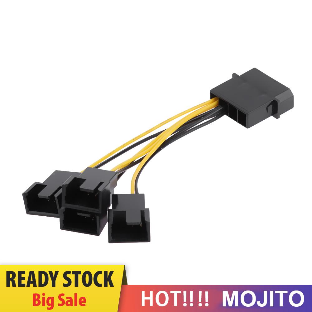 Kabel Power Splitter D-Port 3pin 1 Ke 4 Arah Untuk Kipas Pendingin Cpu Pc