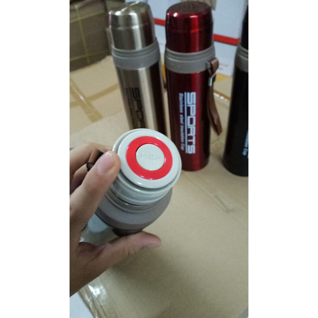 [TAHAN PANAS] Termos botol SPORTS Vacuum Flask Cup bahan Stainless Steel bisa Hot/Cold Travel Termos