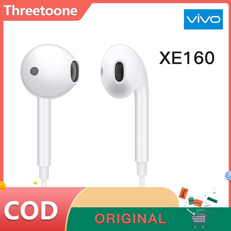 vivo Earphone XE160 Earphone Garansi resmi Vivo Berlaku untuk semua jenis ponsel Android