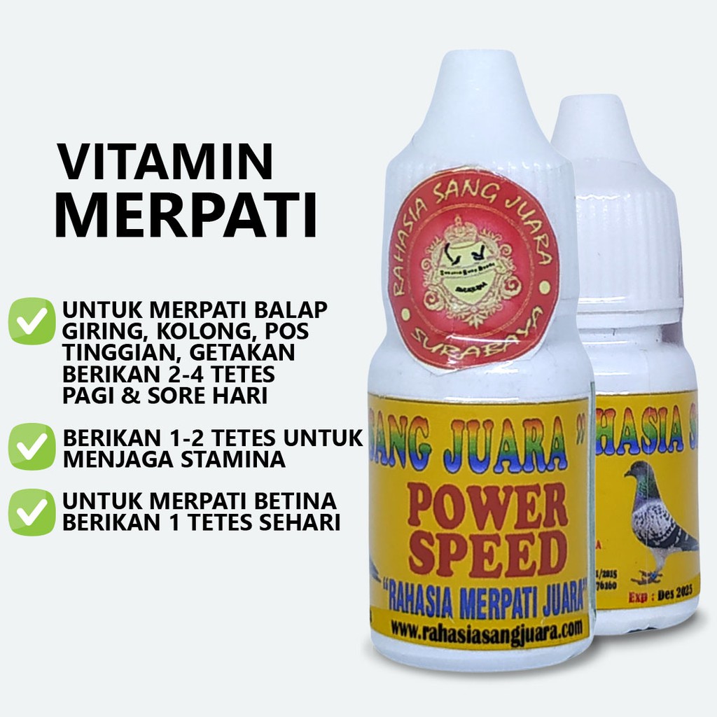 POWER SPEED CAIR | VITAMIN MERPATI BALAP KOLONG POS TINGGI LOMBA CEPAT GIRING KEKET NOTOL