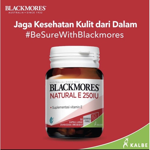 BLACKMORES NATURAL E 250IU ISI 50 KAPSUL / VITAMIN E 250IU