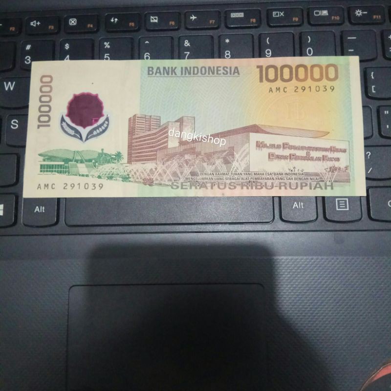 uang kuno 100000 polimer soekarno hatta gress