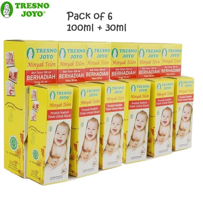 

Minyak TelonTresno Joyo 100 ml Free Minyak Telon 30 ml Pack of 6 H00