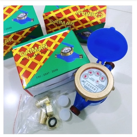 Meteran Air PDAM Caiman Body Besi Water Meter CAIMAN 1/2" Meteran PAM