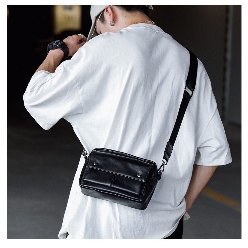 Tas Selempang Mini Kulit Pria / Sling Bag Mini Pria L)