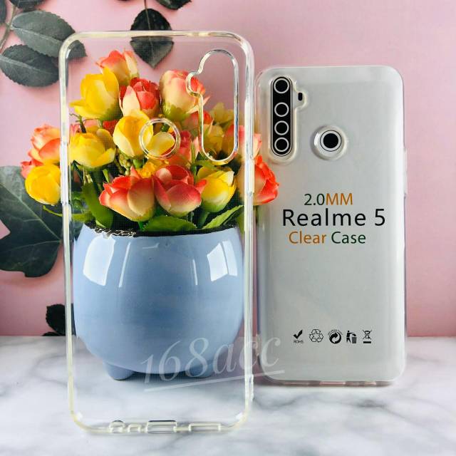 Silikon Jelly Soft Case Bening Realme 5 Softcase Anti Crack Premium