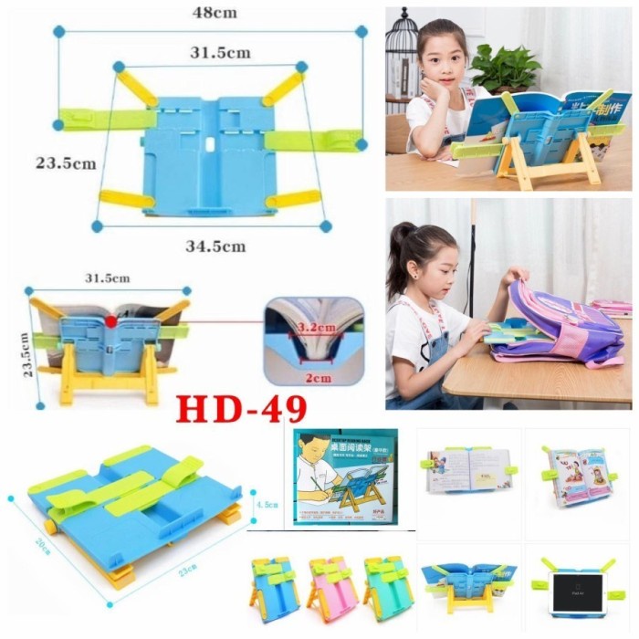 Holder Ipad Tab Penyangga Buku Holder Bookstand Hd-49 Dudukan 4 in 1