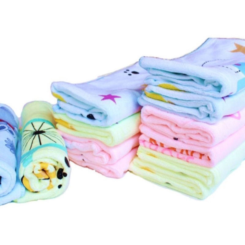 Handuk Bayi lembut tebal bahan microfiber/ Handuk bayi ukuran tanggung 100x50