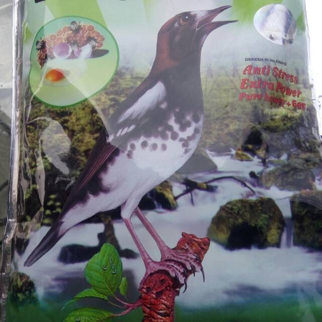 Pakan voer burung Topsong coklat dan hijau