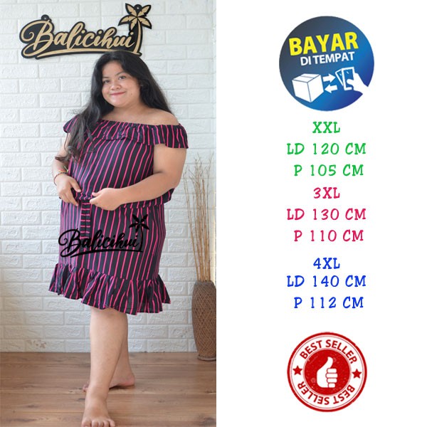 Balicihui Dress Mia Dress Jumbo Big Size Plus Size Dress Jumbo Wanita