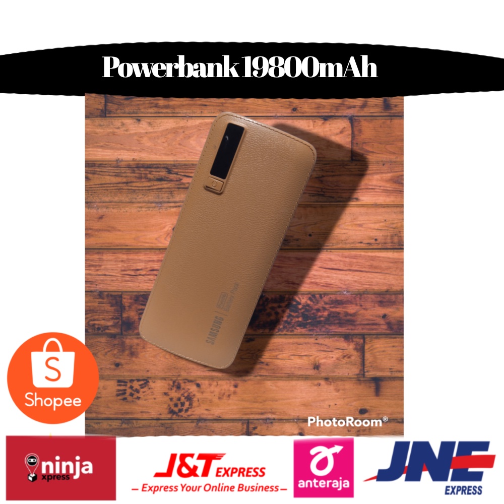 Powerbank 19800mAh 3 output 2.1A Power Bank - coklat