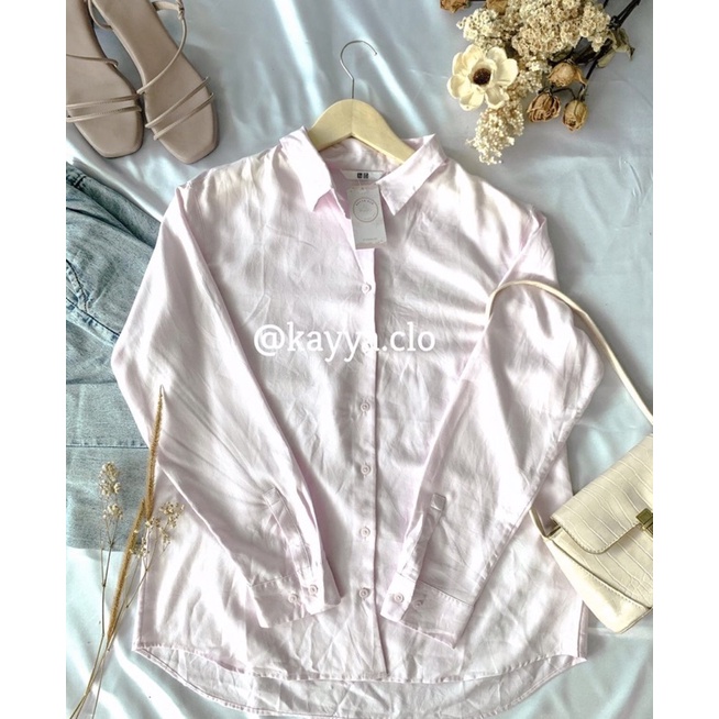 Kemeja Uniqlo Pink Soft
