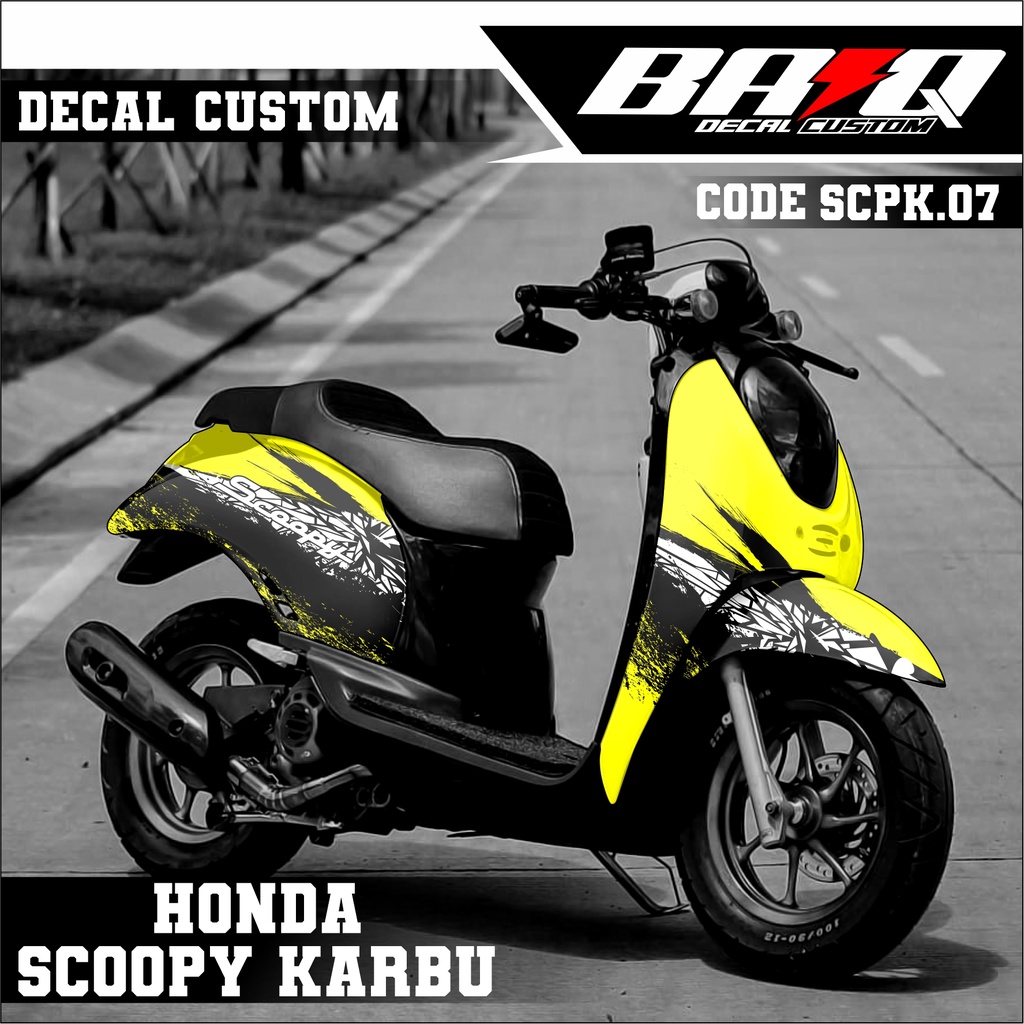 DECAL SCOOPY KARBU - DECAL SCOOPY KARBU VARIASI  BROKEN GLASS KODE SCPK.07