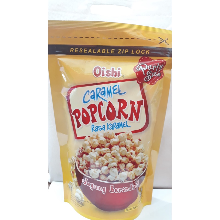 Jual OISHI POPCORN RASA CARAMEL POUCH 100GR | Shopee Indonesia