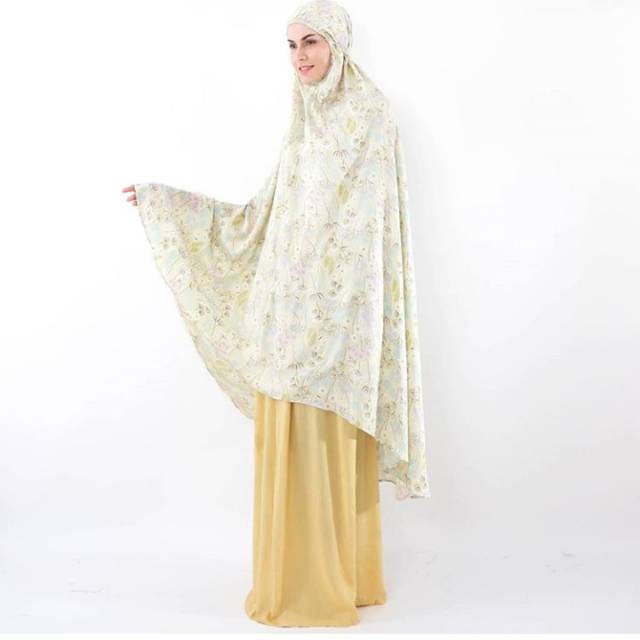 Mukena Tazbiya Flower Road Yellow