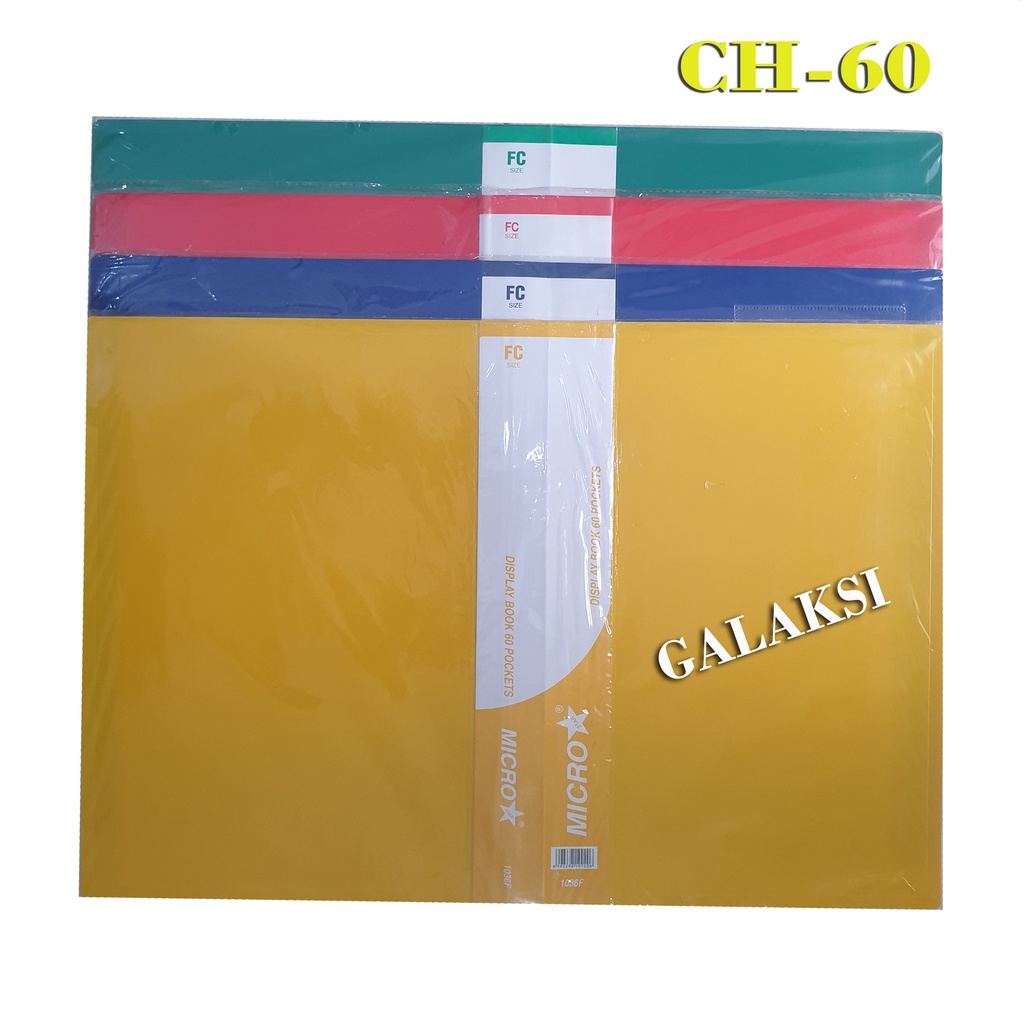 

CLEAR HOLDER / DISPLAY BOOK 60 POCKET MICROSTAR