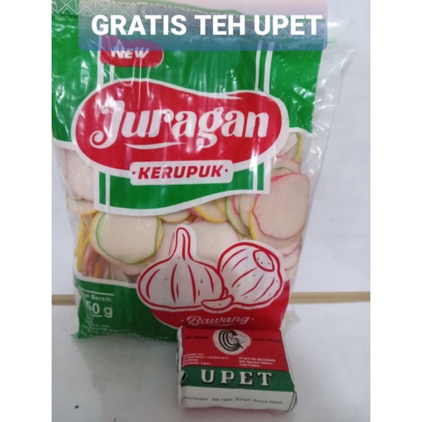 

KERUPUK BAWANG SUPER MURAH CAP JURAGAN GRATIS TEH/TERASI/CANDY