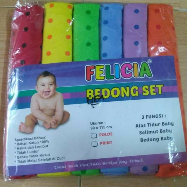 Bedong Felicia Motif Warna tua Polkadot