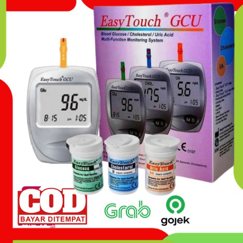 Cod Easy touch Easy Touch Alat Cek Gula Asam urat Kolestrol Gcu 3 in 1