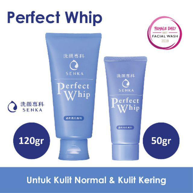 SENKA - Perfect Whip Facial Foam 120g - Untuk Kulit Lembut, Lembab &amp; Cerah