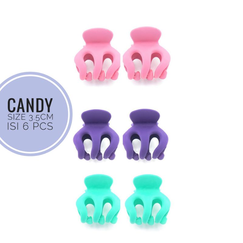 6 pcs jepit korea matte mini 2.5cm jedai 3.5cm/ jepit doff mini / jedai matte/ jedai ori