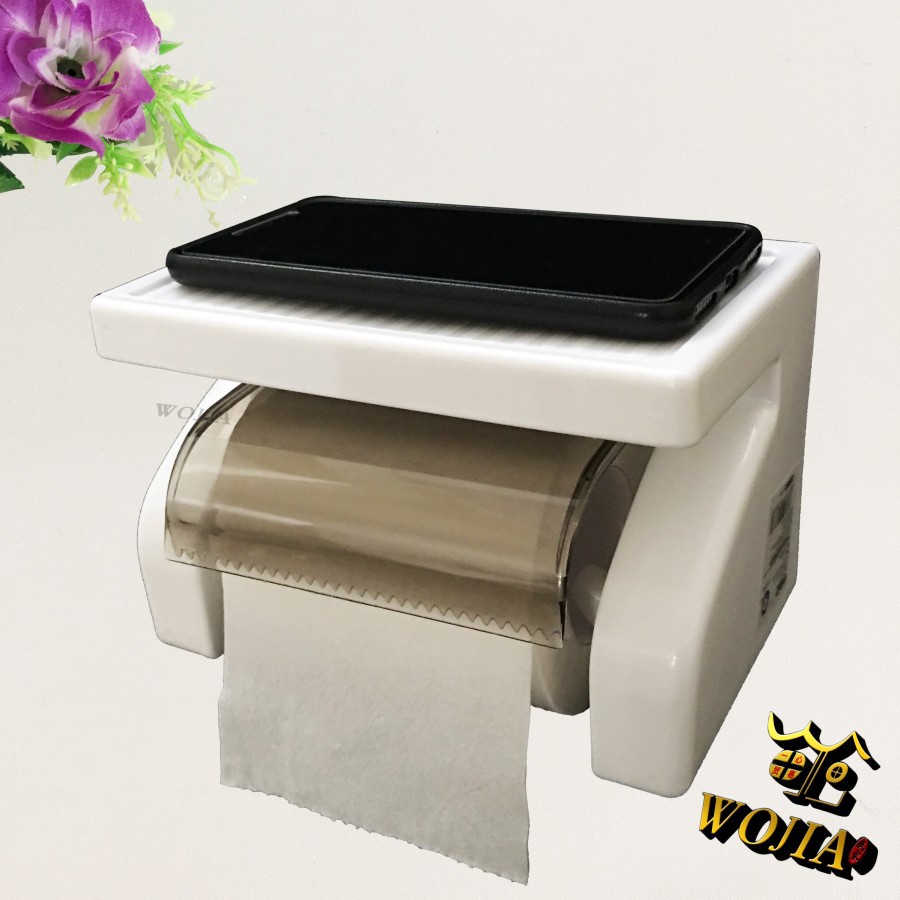 Tempat Tisu Toilet Plastik Tissue Gulung Roll Handphone HP Holder