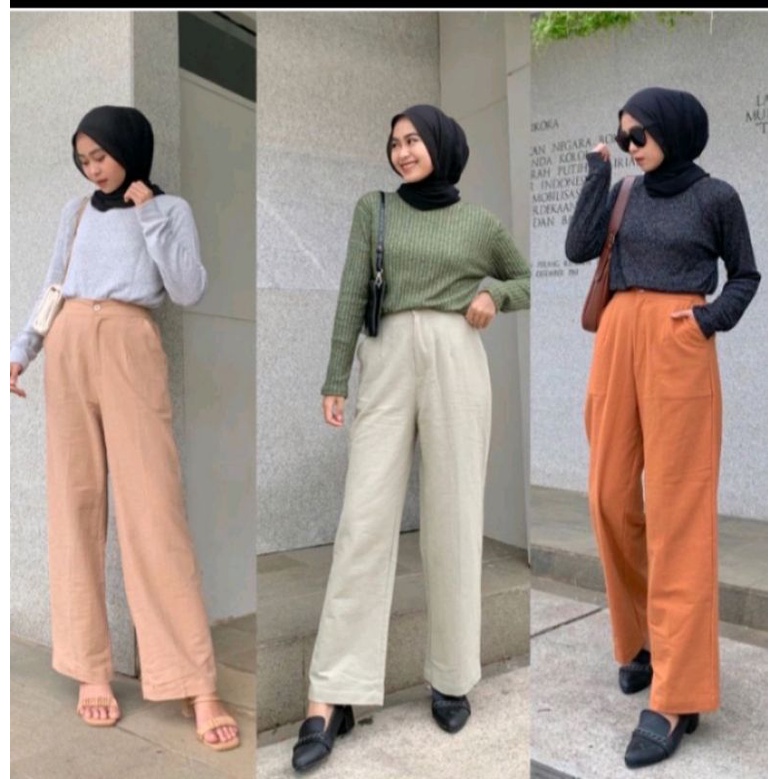 Yuka Slim Cullote/Linen Kulot Highwaist