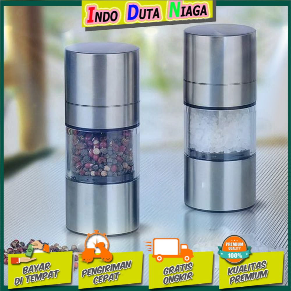 Penggiling Biji Lada Manual Pepper Mill Grinder Stainless Steel - CIQ