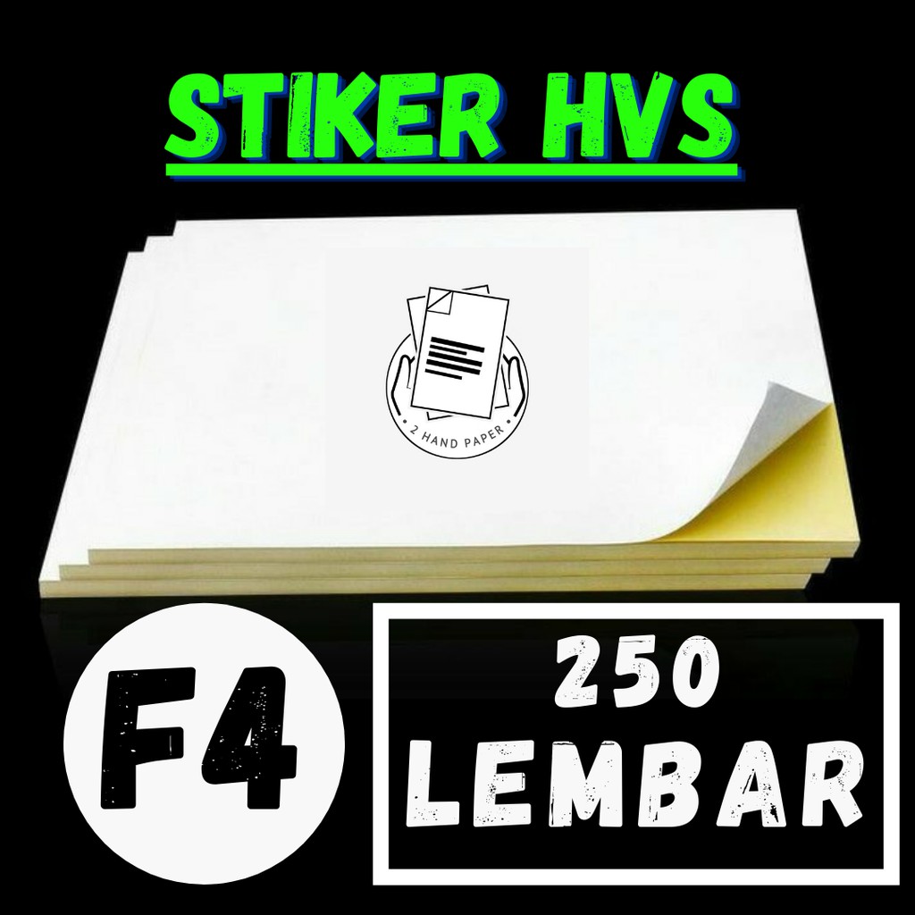 Jual Kertas Sticker Hvs F4 Isi 250 Lembar Stiker Doff F4 Kertas